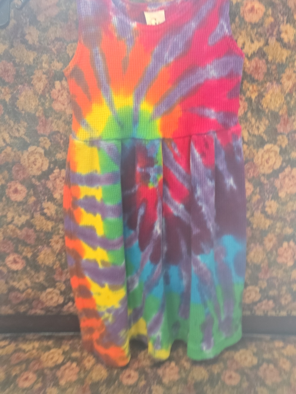 Tie-Dye Multicolor Ribbed Skirt - Unbranded